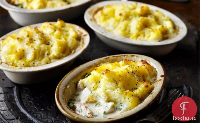 Pastel de pescado con corteza de patata