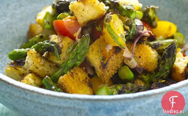 Panzanella de Espárragos a la Parrilla