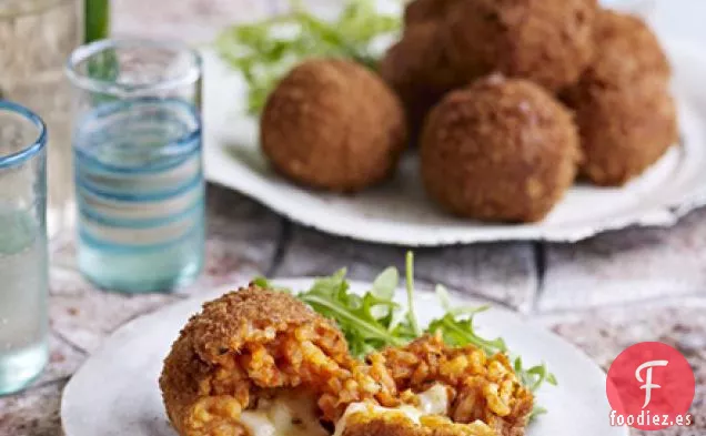 Bolas de risotto Margherita