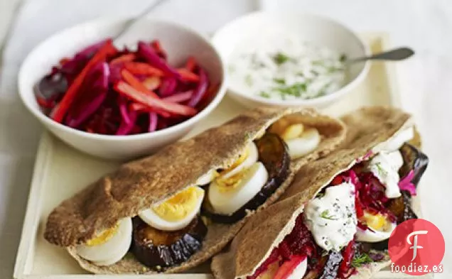 Pittas de huevo y verduras