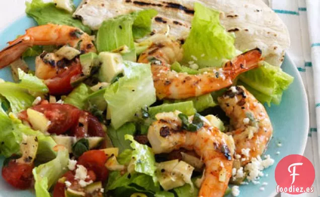 Ensalada De Tacos Picados Con Camarones