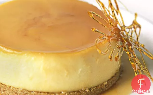 Naranja flan de queso