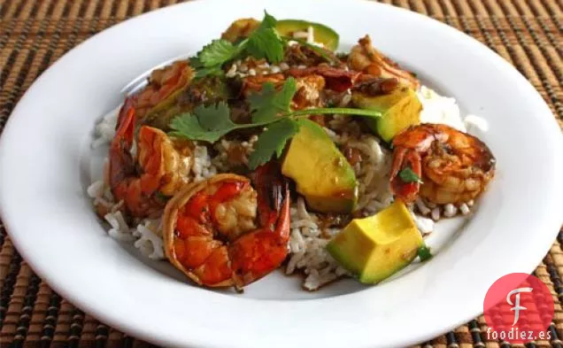 Camarones Y Aguacate En Salsa De Tamarindo
