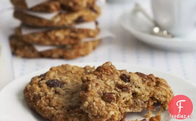 Galletas de avena de arce, nueces y pasas