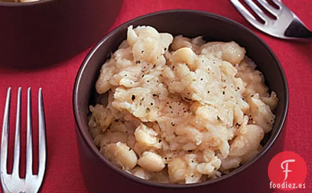Frijoles Cannellini Cremosos con Ajo y Orégano