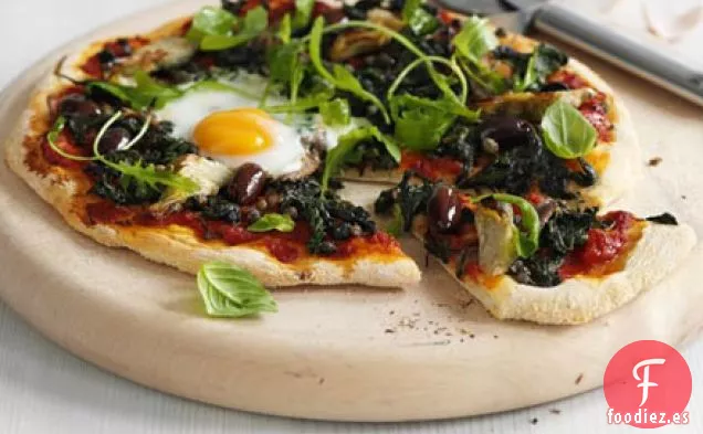 Pizza florentina sin lácteos