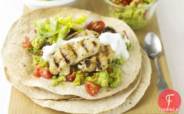 Envolturas de pollo con lima y pimienta