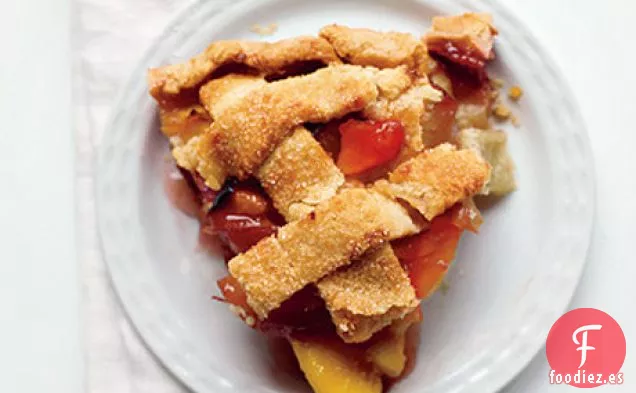 Tarta de Almendras, Ciruelas y Melocotón