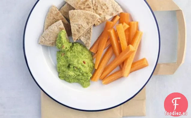 Salsa de guisantes, menta y chile