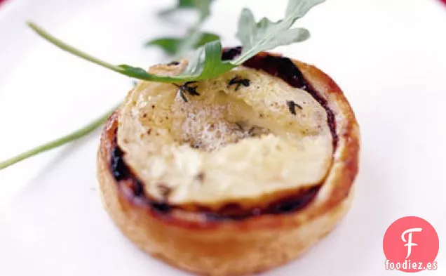 Tartaletas de queso de cabra y arándanos rojos