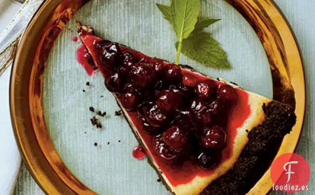 Tarta de Queso de Arándanos y Chocolate Blanco