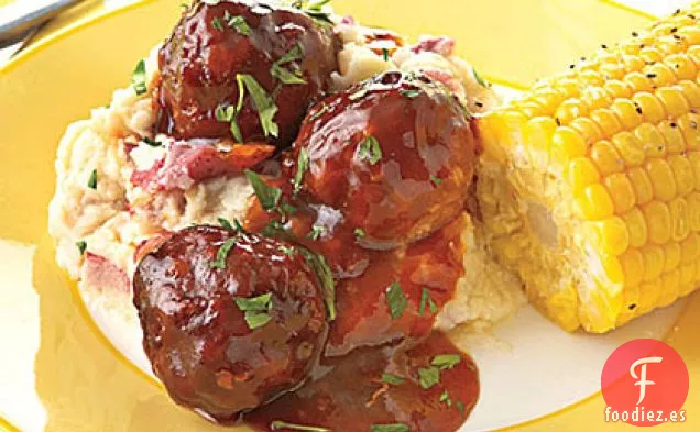 Albóndigas de Pavo a la barbacoa de Cocción Lenta