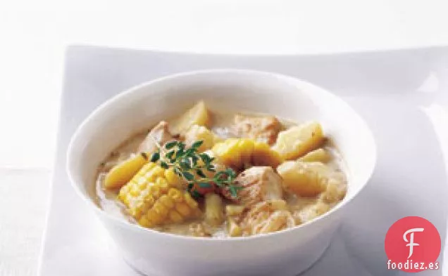 Estofado de Pollo y Maíz a la Antigua Usanza