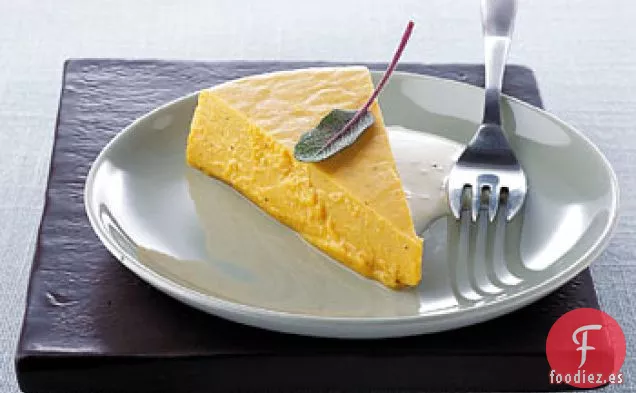 Flan de Calabaza con Salsa de Salvia de Parmesano