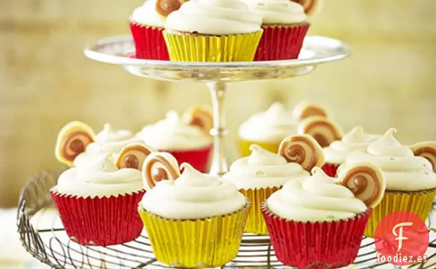 Cupcakes con botones de caramelo