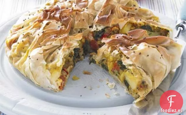 Tartas de patata y espinacas Bombay