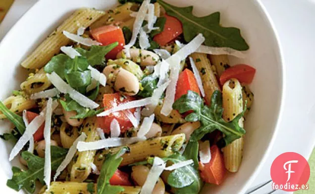 Penne con Pesto de Pistacho y Frijoles Blancos