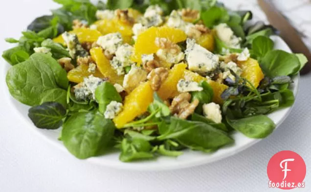 Ensalada de naranja, nuez y stilton