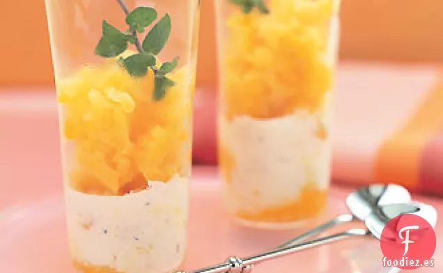Granizado de Mandarina con Crema de Vainilla