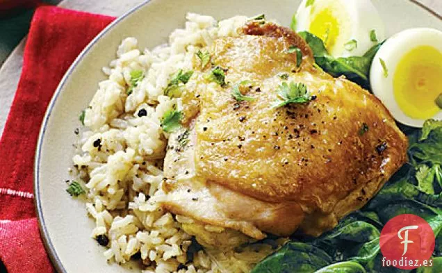 Pilaf de Pollo con Especias y Huevos