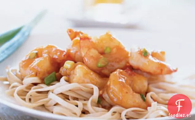 Camarones Salteados con Salsa de Naranja Picante