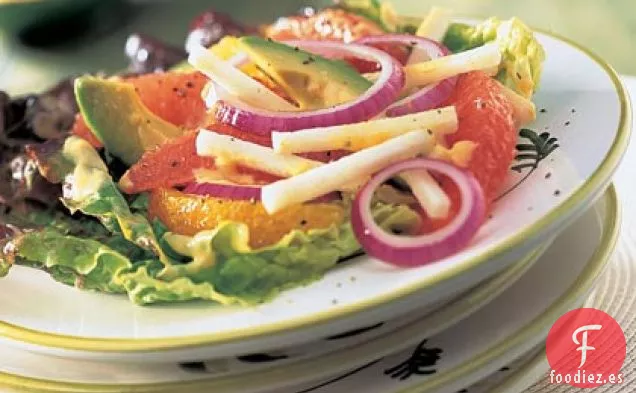 Ensalada de Aguacate, Cítricos, Jícama y Caqui