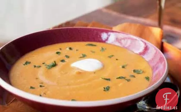 Sopa de Calabaza con Pinchos