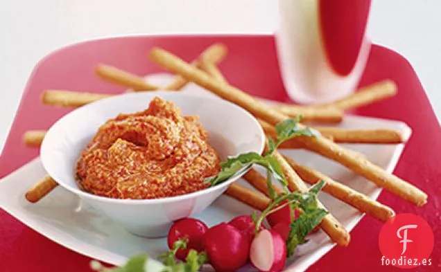 Hummus de pimiento rojo
