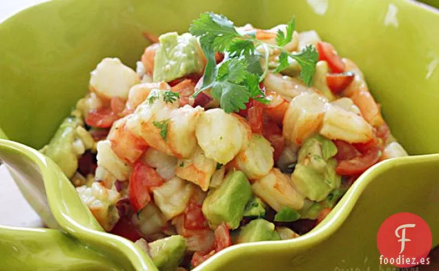 Ensalada De Camarones Con Limón Picante Y Aguacate