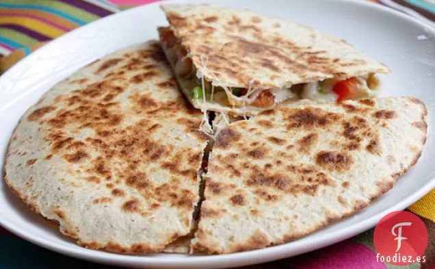 Quesadillas De Camarones Con Salsa De Tomate Y Aguacate