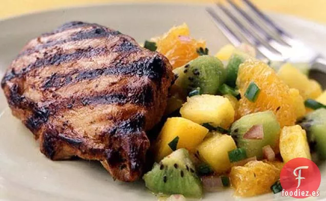 Pollo a la Parrilla con Salsa de Frutas