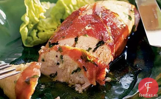 Pollo con estragón y almendras