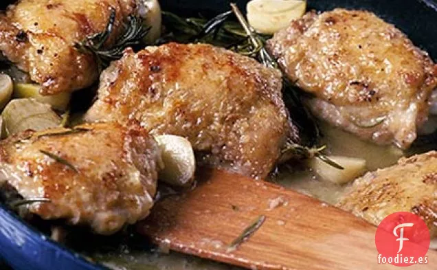Pollo al romero y ajo