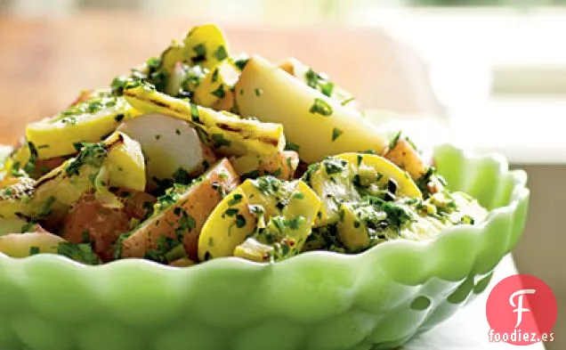 Ensalada de Patata con Hierbas y Calabaza de Verano a la Parrilla