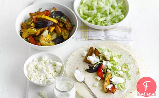Fajitas de camote al horno