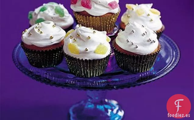 Pasteles de hadas cubiertos de nieve