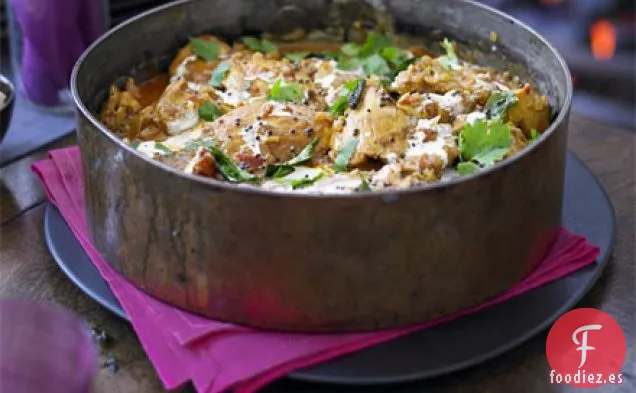 Curry de pollo con coco y tamarindo
