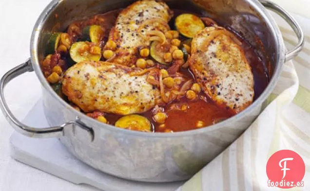 Pollo marroquí de una olla