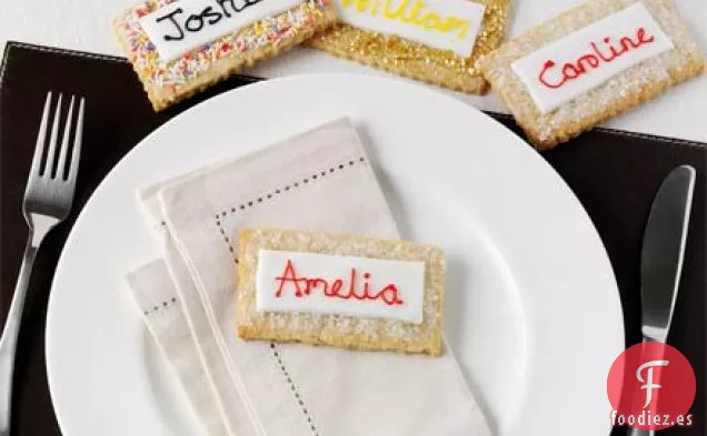Galletas de coco y canela con topónimos