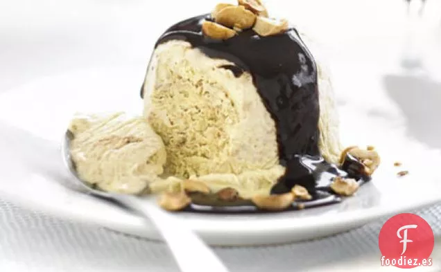 Zabagliones de avellanas heladas