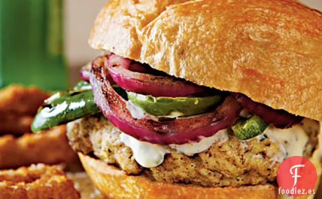 Hamburguesas de Tequila de Pollo a la Parrilla