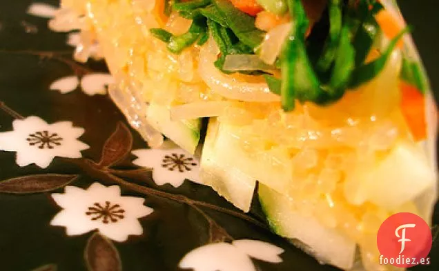 Rollitos De Primavera De Mandarina Y Aguacate