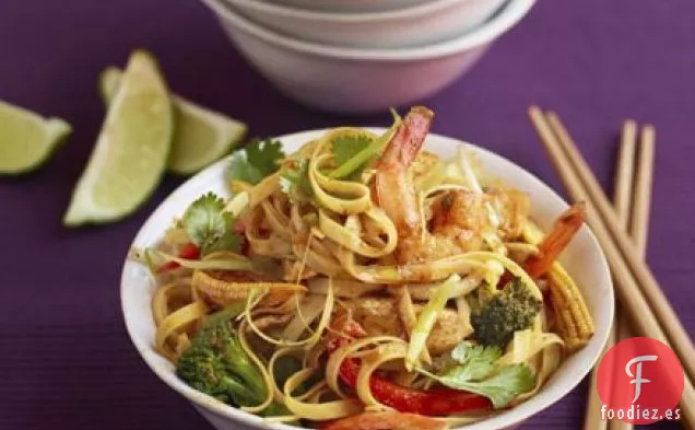 Fideos de Singapur súper saludables