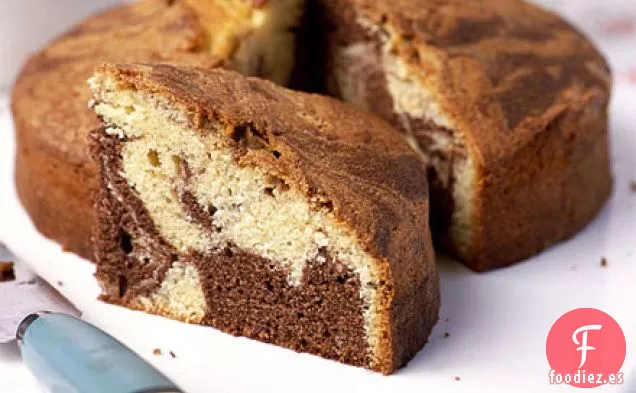 Pastel de mármol de chocolate
