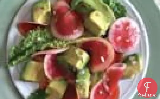 Ensalada De Rábano Sandía Con Vinagreta De Aguacate