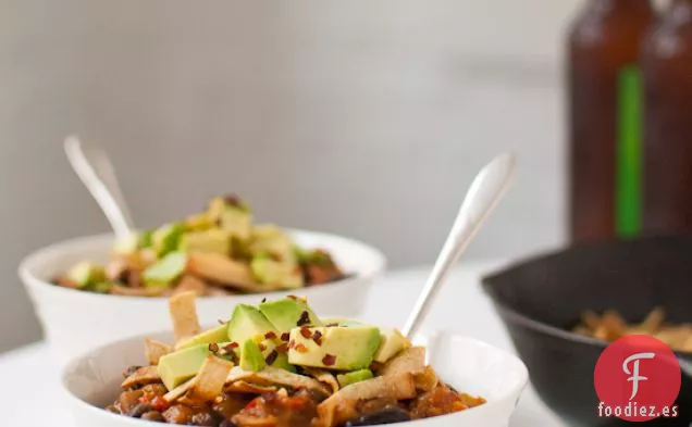 Chile Chipotle De Calabaza Vegetariana Con Aguacate