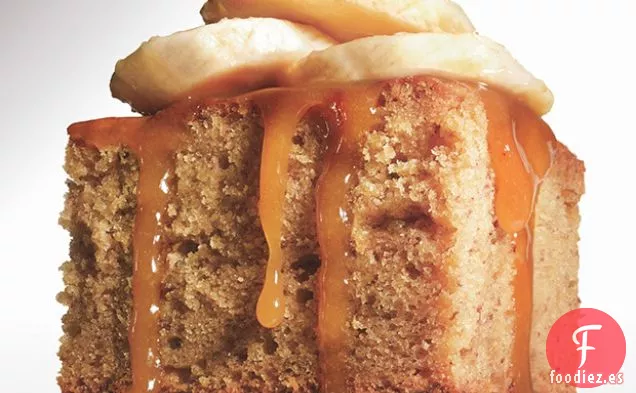 Budín de Plátano con Caramelo Pegajoso
