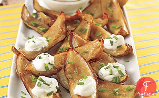 Pieles de Patata con Crema Agria y Cebollino