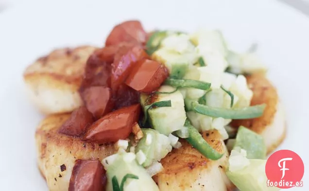 Vieiras con Salsa de Aguacate