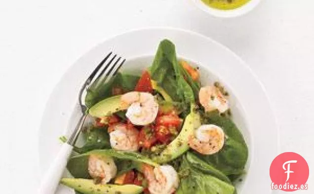 Receta De Ensalada De Espinacas, Camarones Y Aguacate